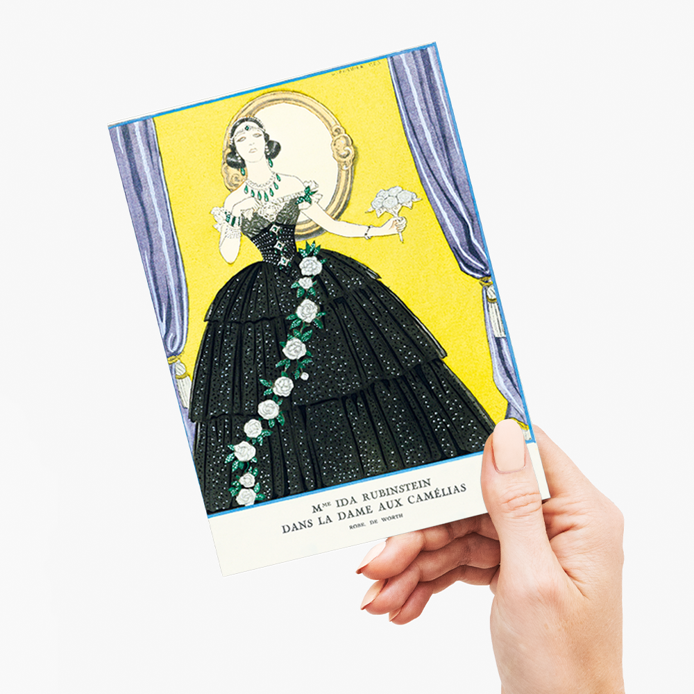 Mme Ida Rubinstein dans "La Dame aux Camélias" - Greeting Card