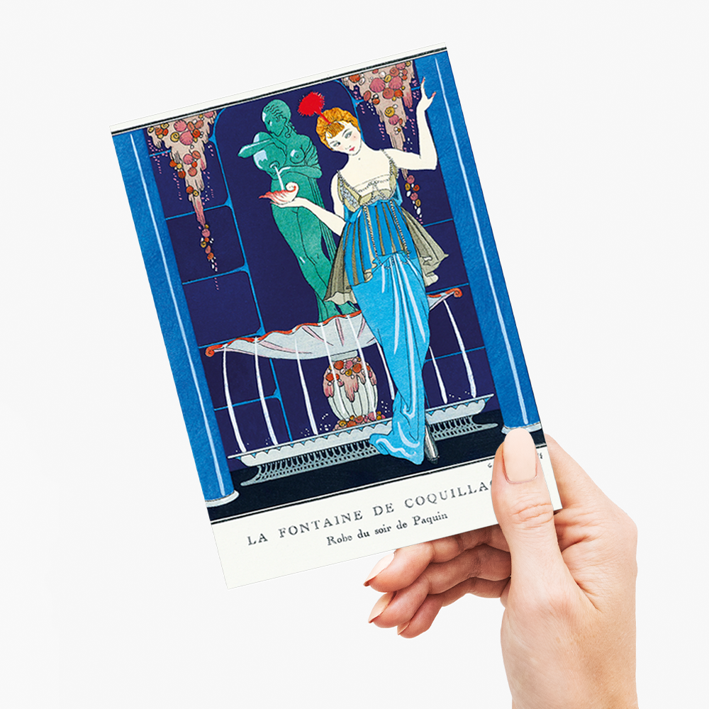 La Fontaine de coquillages: Robe du soir de Paquin - Greeting Card