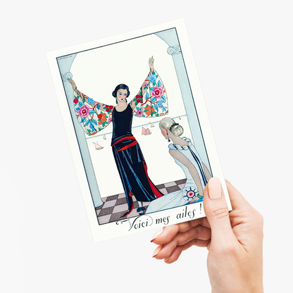 Voici mes ailes! - Greeting Card