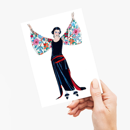 Voici mes ailes! (Cutout) - Greeting Card