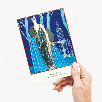 Alcyone / Robe et manteau du soir, de Worth  - Greeting Card