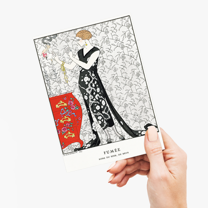 Fumée- Robe du soir, de Beer - Greeting Card