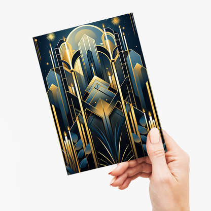 Art Deco Pattern (Candles) - Greeting Card
