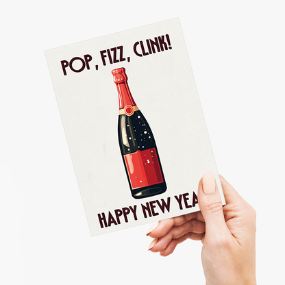 POP, FIZZ CLINK - Greeting Card