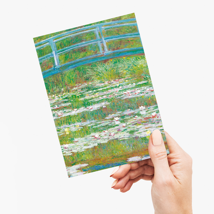 The Japanese Footbridge By Claude Monet - Greeting Card