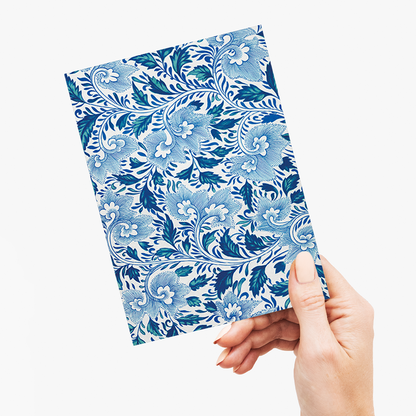 Flower illustration of Chinese Ornament by Owen Jones - Greeting Card