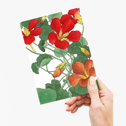 Nasturtium By Tanigami Kônan - Wenskaart
