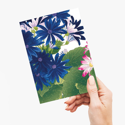 Blue Cineraria By Tanigami Kônan - Wenskaart