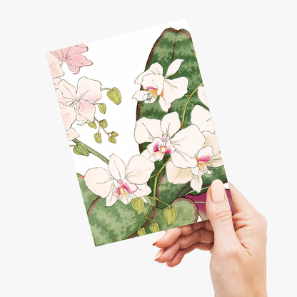 Orchids flower By Tanigami Kônan - Wenskaart
