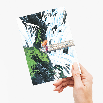 Shiragumo waterfall of nikkō by hiroaki takahashi - Greeting Card
