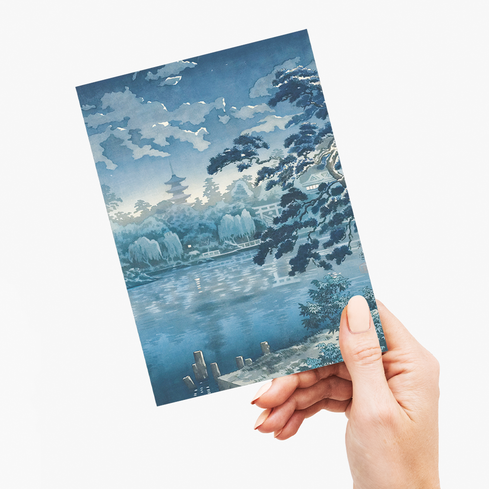 Shinobazu Pond in Ueno By Koitsu Tsuchiya - Greeting Card