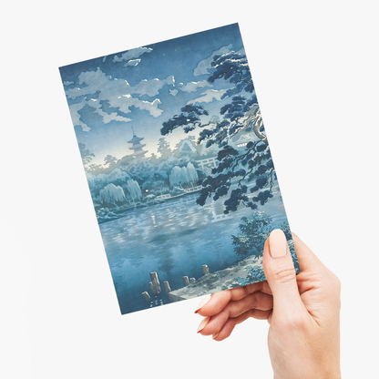Shinobazu Pond in Ueno By Koitsu Tsuchiya - Greeting Card