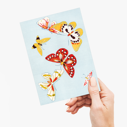 Japanese butterfly By Kamisaka Sekka - Greeting Card