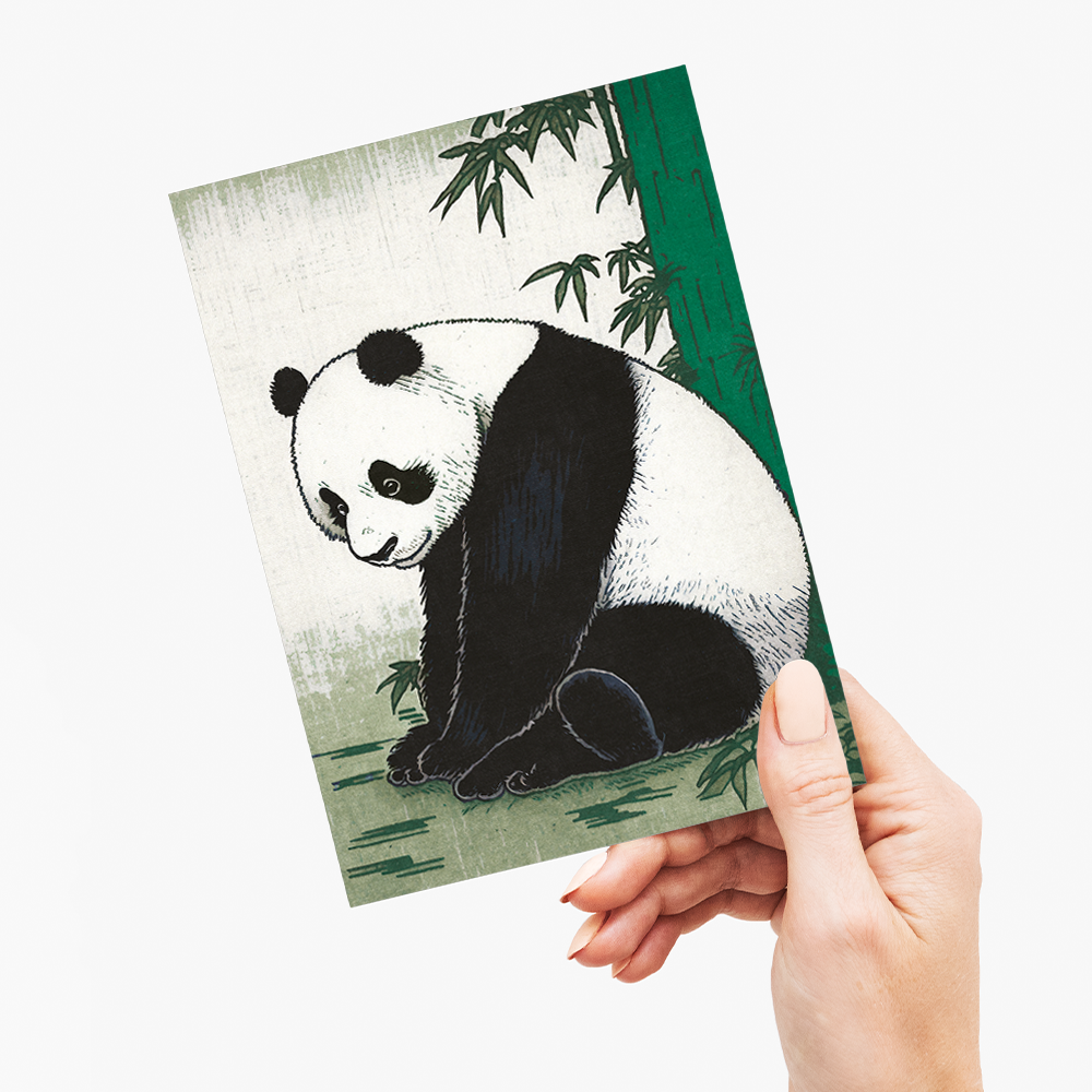 Sitting Panda - Greeting Card