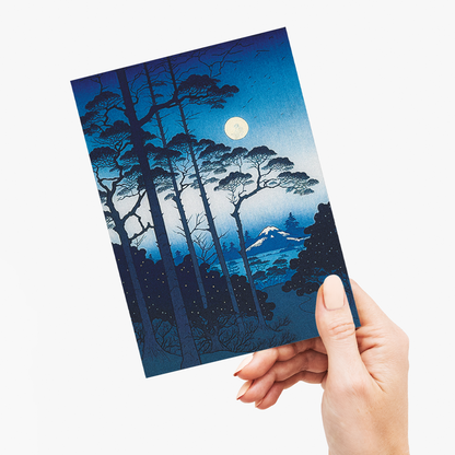 Dark forest in the night - Greeting Card