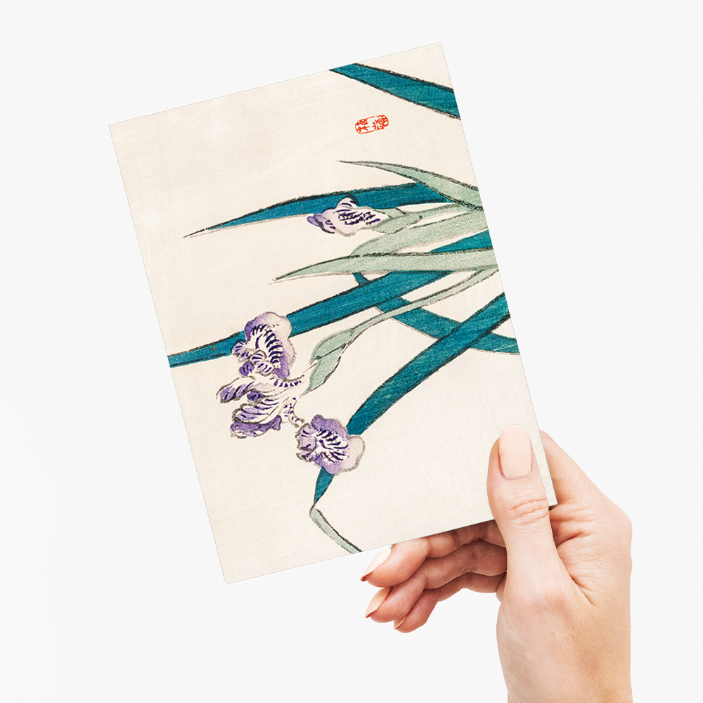 Irises by Kōno Bairei - Greeting Card