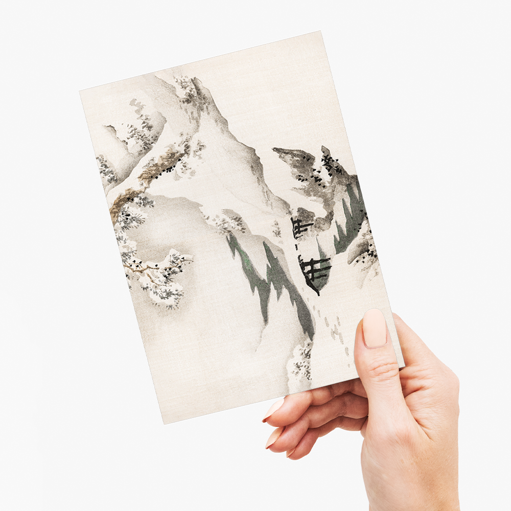 Snowscape by Kōno Bairei - Greeting Card