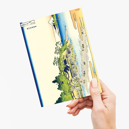 Enoshima in the Sagami province by Katsushika Hokusai - Greeting Card