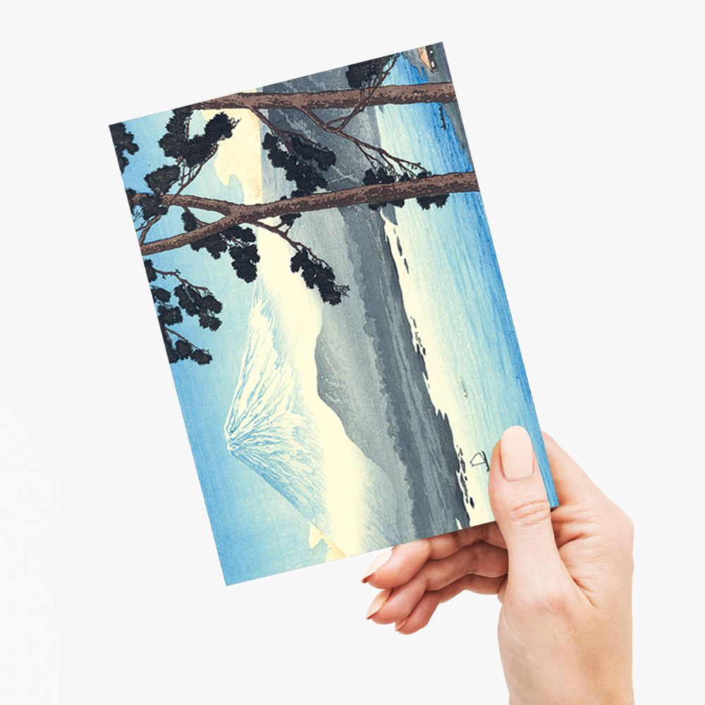 Fuji from Lake Shojin by Shotei Takahashi - Greeting Card