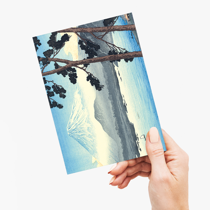 Fuji from Lake Shojin by Shotei Takahashi - Greeting Card