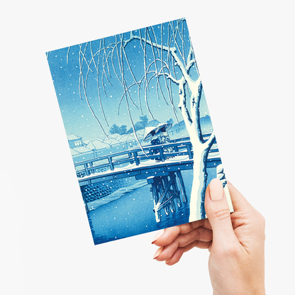 Bridge over edo river - Greeting Card