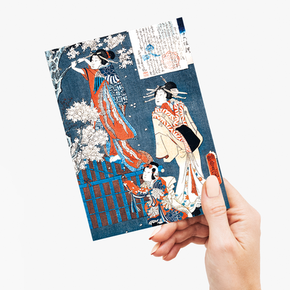 Japanese women by Utagawa Kunisada - Greeting Card