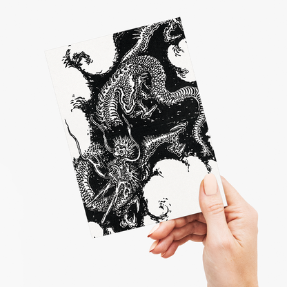 Japanese dragon by Shumboku - Greeting Card