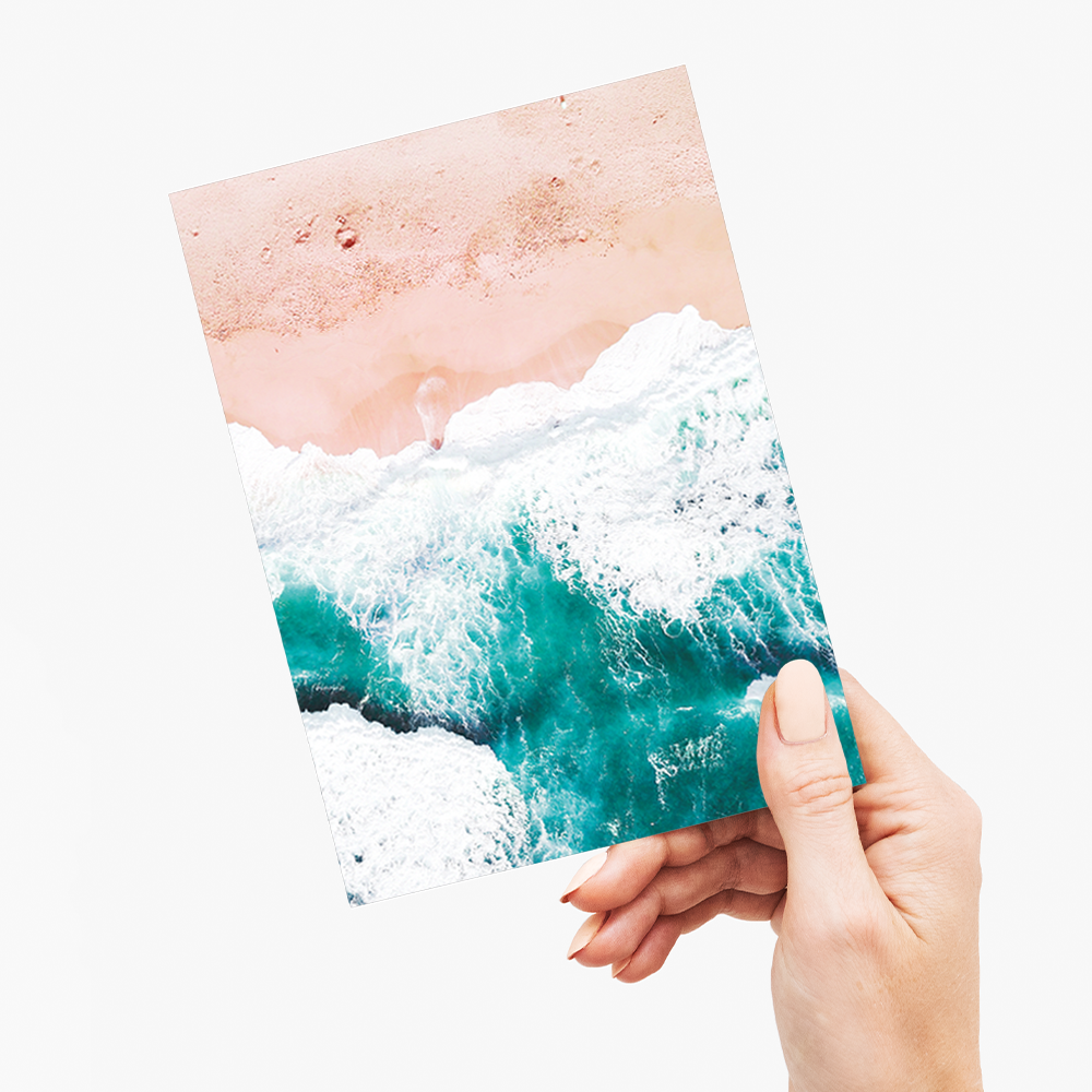 Captivating Coastal Beauty from Above - Greeting Card