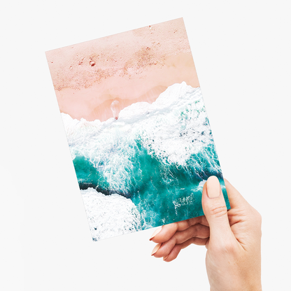 Captivating Coastal Beauty from Above - Greeting Card