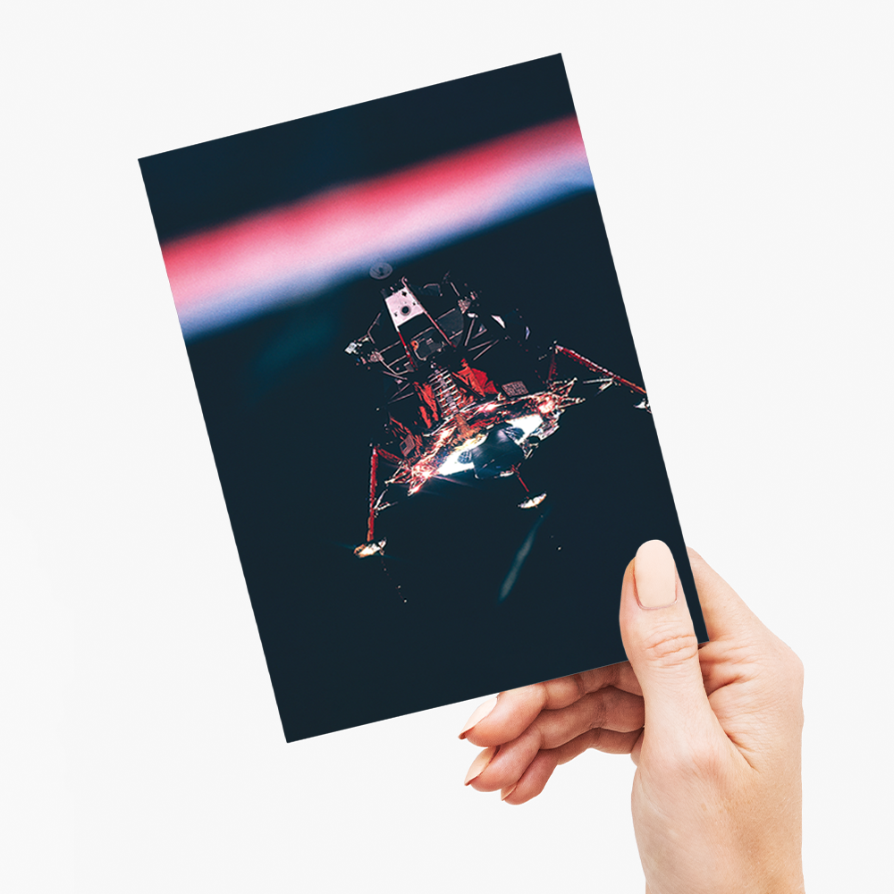 Onboard Apollo 11, - Greeting Card