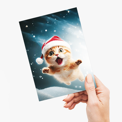 Kitting flying through the sky - Greeting Card