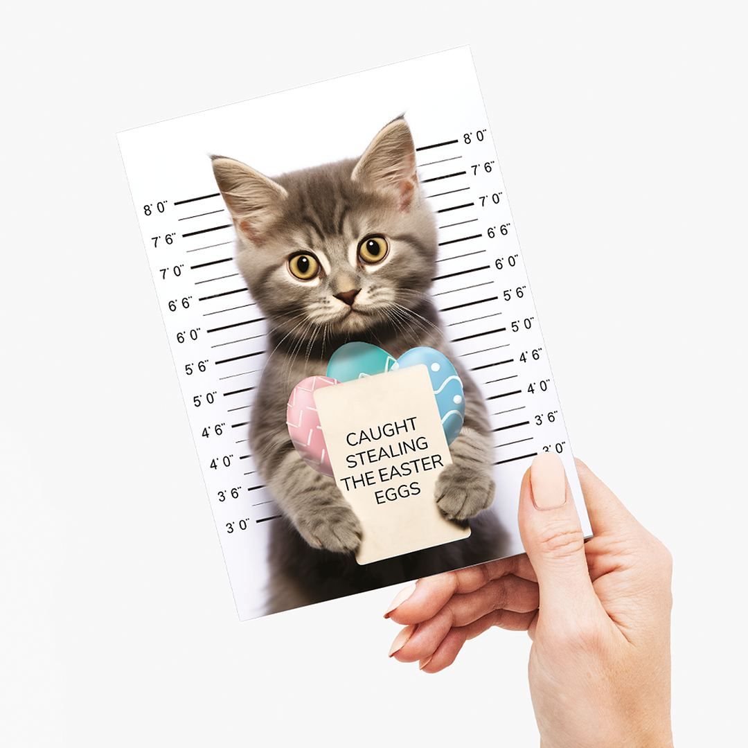 caught stealing the easter eggs - Greeting Card