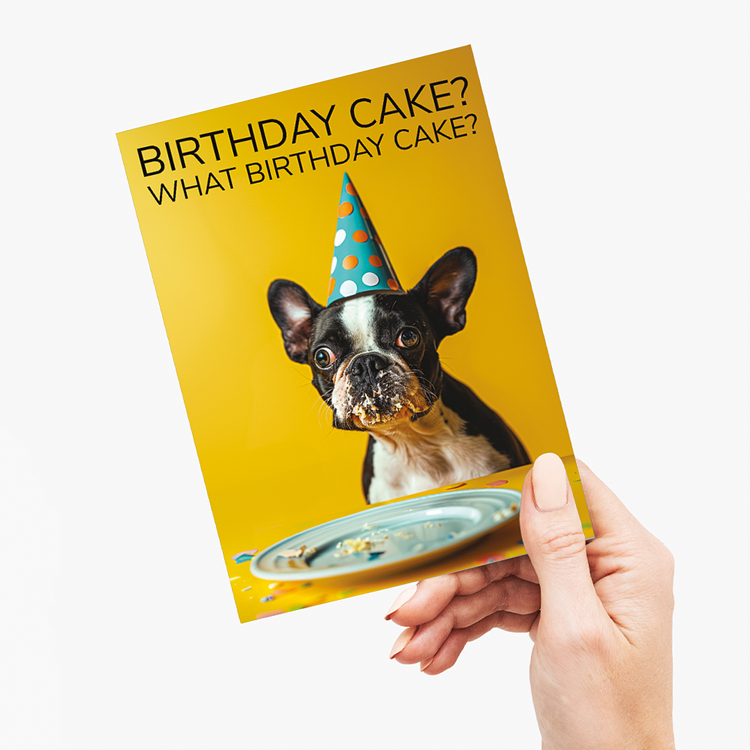 What birthday cake? (Dog) - Greeting Card
