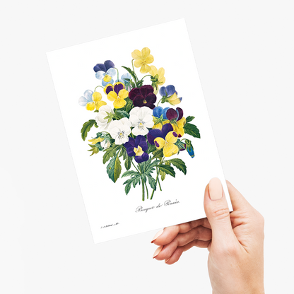 Pansy bouquet By Pierre-Joseph Redouté - Wenskaart