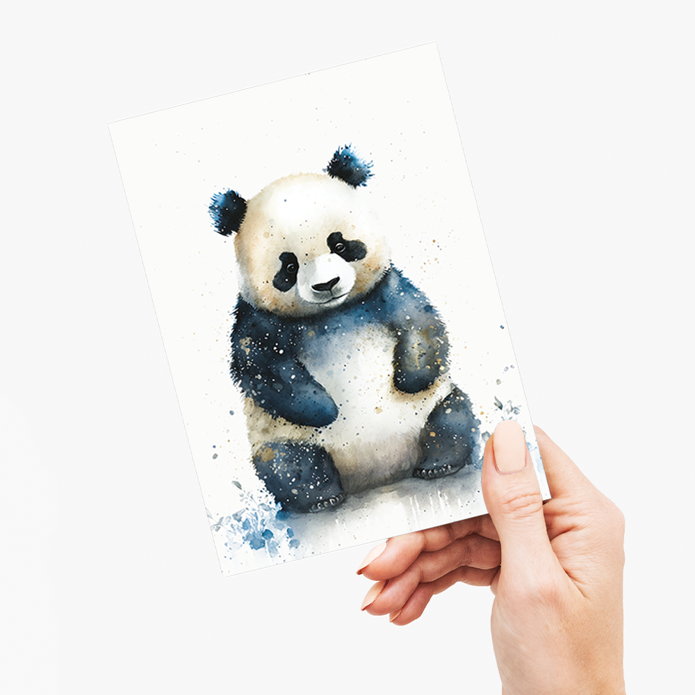 Sitting panda - Greeting Card
