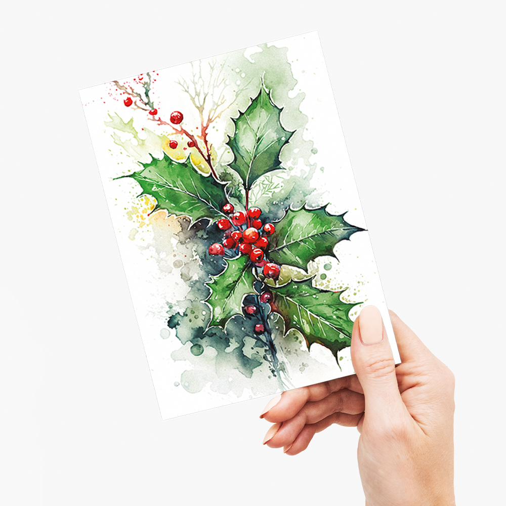 Christmas Holly  - Greeting Card