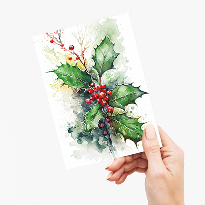 Christmas Holly  - Greeting Card