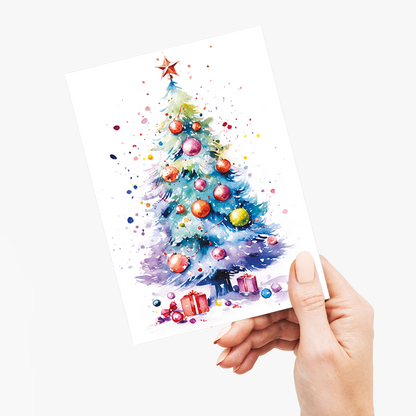 Colourful Christmas tree - Greeting Card