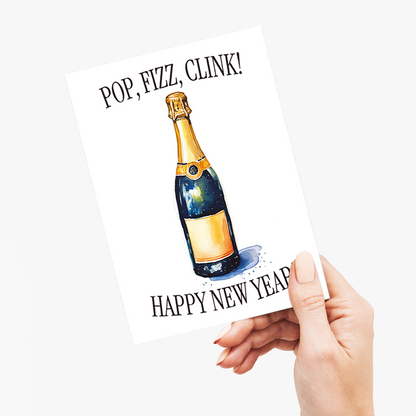 Pop, fizz, clink!  - Greeting Card