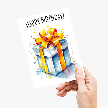 Happy birthday gift. - Greeting Card