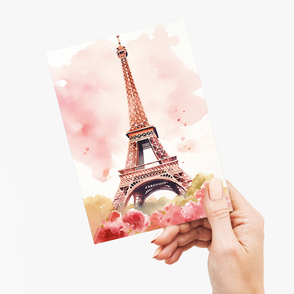 Pink Paris - Greeting Card