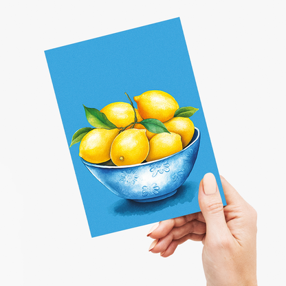 Bowl with lemons - Greeting Card