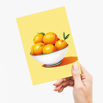 Bowl with oranges - Greeting Card