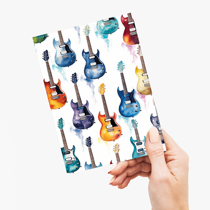 Pattern of guitars - Greeting Card