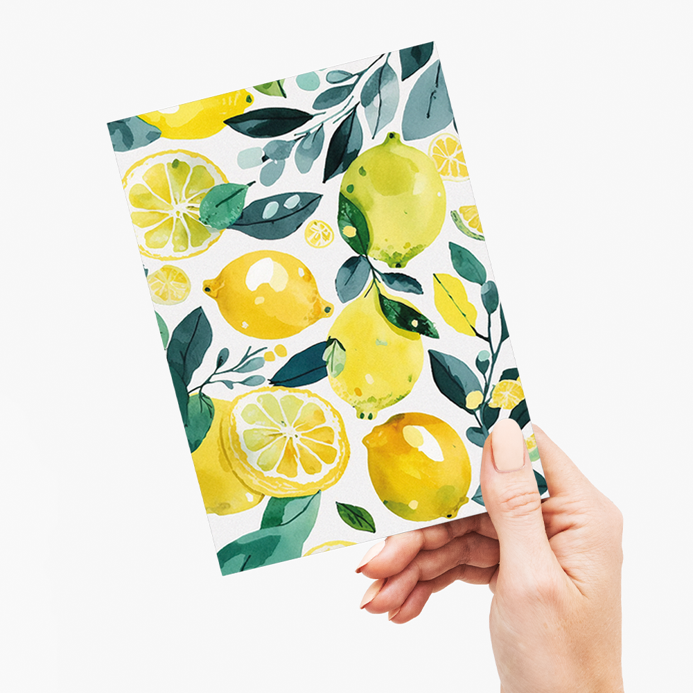 Lemon pattern - Greeting Card