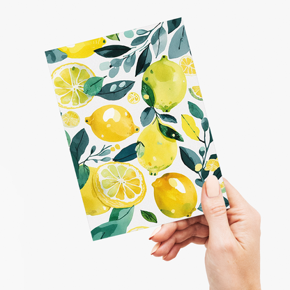 Lemon pattern - Greeting Card