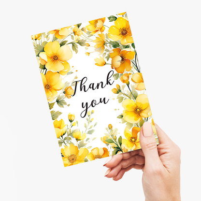 Thank you buttercup flowers - Greeting Card