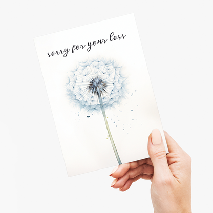 Sorry for your loss dandelion - Greeting Card
