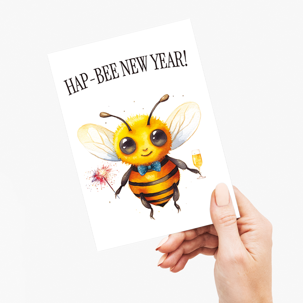 Hap-bee New Year! - Greeting Card