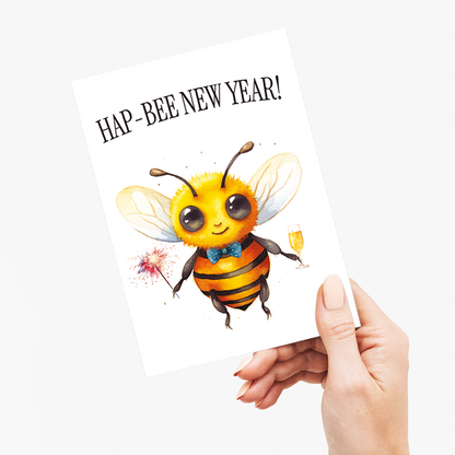 Hap-bee New Year! - Greeting Card